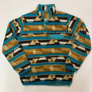 Patagonia Synchilla Snap-T Fleece Printed Pullover Sweater - Women's S
